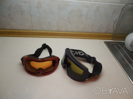 маска-очки горнолыжные б/у в хорошем состоянии не затасканые 350 грн за штуку. . фото 1