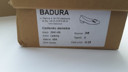 Кожаные чёрные туфли 36 размера известного польского бренда Badura в идеальном с. . фото 7