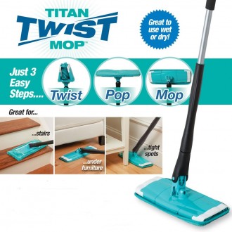 Швабра Titan Twist Mop - универсальное приспособление для быстрой и качественной. . фото 2