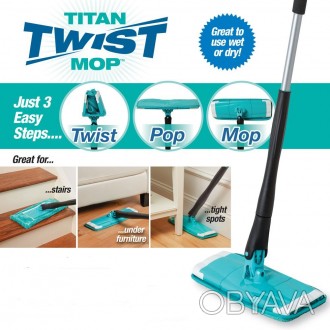 Швабра Titan Twist Mop - универсальное приспособление для быстрой и качественной. . фото 1