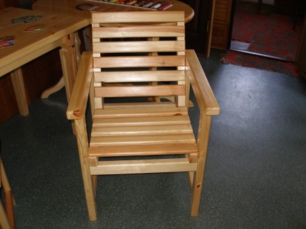 Предлагаем одинарное и парное кресла. Изготовлены из натурального массива сосны.. . фото 3