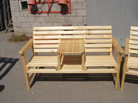 Предлагаем одинарное и парное кресла. Изготовлены из натурального массива сосны.. . фото 7