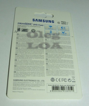 16Гб МикроСД карта
microSDHC Samsung class 10 UHS-I

48Mb/s Быстрая, качестве. . фото 3