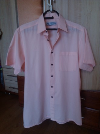 Шведка, рубашка на лето красивого нежно-персикового цвета. Тоненькая, легко стир. . фото 3