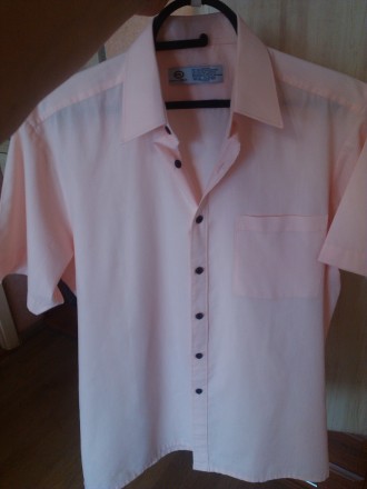 Шведка, рубашка на лето красивого нежно-персикового цвета. Тоненькая, легко стир. . фото 2