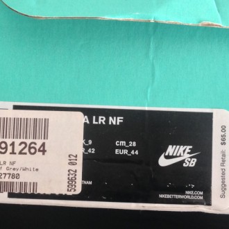 Nike SB
Braata LR NF 
wolf grey/white
US 10 | EU 44 | 28 см
750 грн. . фото 7