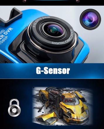 Автомобильный видеорегистратор Ночного Видения G-Sensor отличное качество и съём. . фото 3