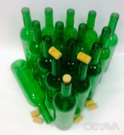 Продаю скляну тару для вина, пляшка зеленого кольору, в упаковці 200 шт. Відправ. . фото 1
