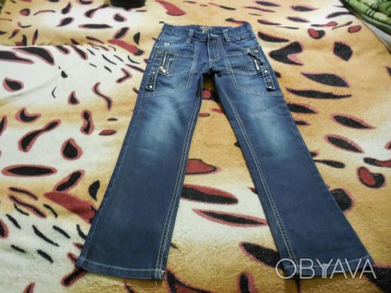 Продам джинсы на мальчика размер 138, отличное состояние. . фото 1