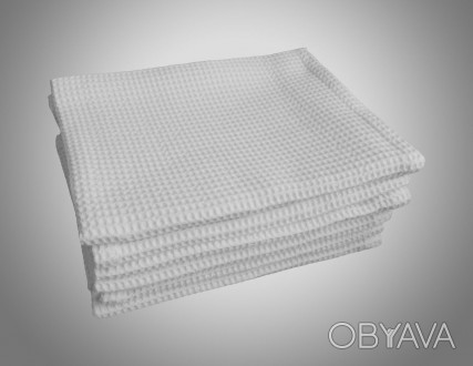 Полотенца вафельные отбеленные изготовлено из 100% хлопка белое.

 Размеры 40 . . фото 1