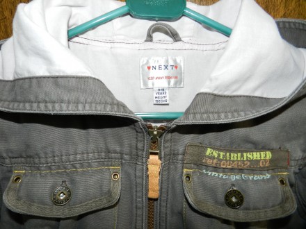 куртка NEXT. материал верх плотный хлопок(типа тонкий джинс), подкладка тканевая. . фото 4