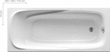 Прямоугольная акриловая ванна Ravak Vanda II  170x70 см

Толщина акрила 6 мм. . . фото 3