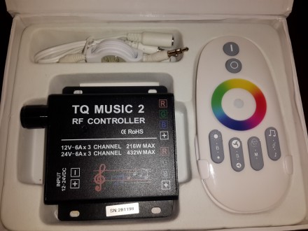 Музыкальный RGB LED контроллер с аудиовходом и микрофоном (TQ MUSIC 2).

Обзор. . фото 2