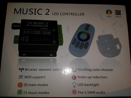 Музыкальный RGB LED контроллер с аудиовходом и микрофоном (TQ MUSIC 2).

Обзор. . фото 6