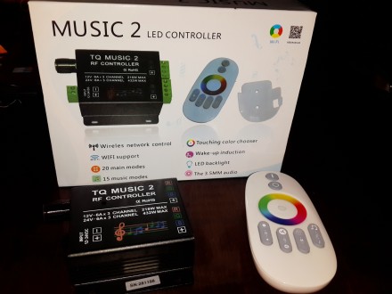 Музыкальный RGB LED контроллер с аудиовходом и микрофоном (TQ MUSIC 2).

Обзор. . фото 3