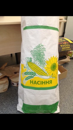 Пакет бумажный для семян кукурузы для 25 кг.Размеры мешка 990*495*90.Цвет белый . . фото 2
