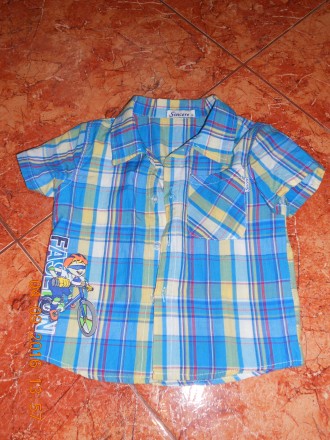 Продам рубашку для мальчика с коротким рукавом, на пуговицах, от Венгерской фабр. . фото 2