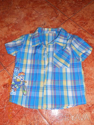 Продам рубашку для мальчика с коротким рукавом, на пуговицах, от Венгерской фабр. . фото 1