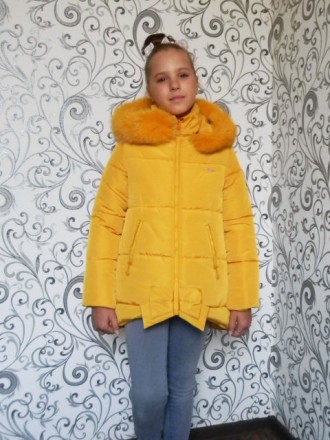 Детская куртка для девочки «Бант» .
Цвета: голубой, горчичный, желтый, зелёный,. . фото 5