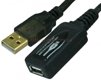 Удлинитель USB  содержит активную электронику (питание через шину), которая усил. . фото 3