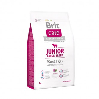 Brit Care Junior Large Breed Lamb & Rice 
Корм для щенков крупных пород с ягнен. . фото 2