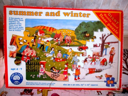 На дві сторони - літо+зима, дуже класні, великі
Виробник: Orchard Toys
Стан: с. . фото 2
