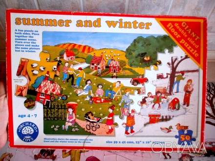 На дві сторони - літо+зима, дуже класні, великі
Виробник: Orchard Toys
Стан: с. . фото 1