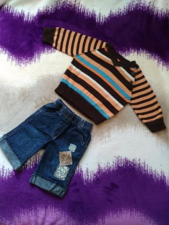 В комплект входят:свитер - состав 100% хлопок,мягенький и стильный на пуговичках. . фото 2
