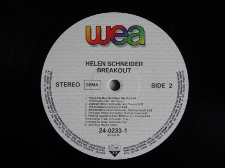 Helen Schneider With The Kick (2) ‎– Breakout

Label:
WEA ‎– 24-0233-1-Y
For. . фото 5