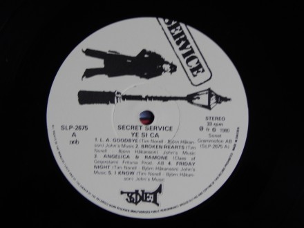 Secret Service ‎– Ye Si Ca

Label:
Sonet ‎– SLP-2675
Format:
Vinyl, LP, Alb. . фото 5