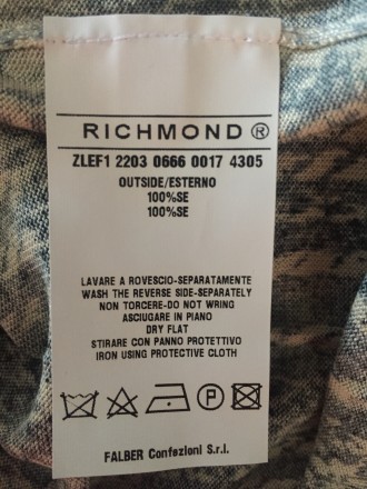 Richmond polo, шикарний вид тканини , 100% шовк,. . фото 4