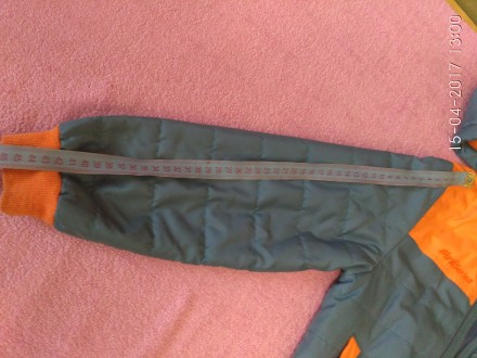 Куртка демисезонная Бемби. Серая с оранжевыми вставками(на рукаве маленькое пятн. . фото 9
