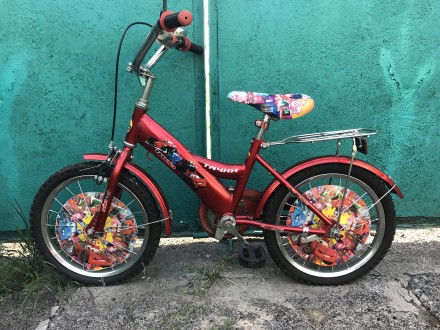 В новом состоянии продается детский велосипед с тематикой мультфильма тачки. Вел. . фото 2