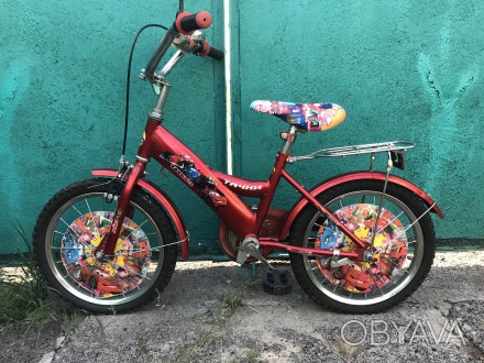 В новом состоянии продается детский велосипед с тематикой мультфильма тачки. Вел. . фото 1