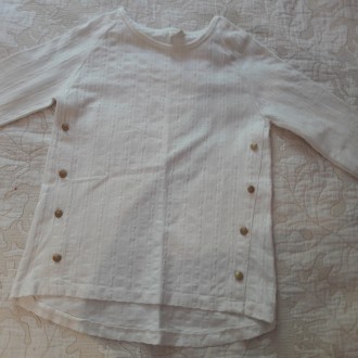 Блузка для девочки нежного кремового цвета рост 154-158см Zara хлопок, очень мяг. . фото 2