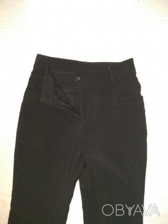 новые брюки черные, на девочку 10-12 лет, длина 96см, объем по бедрам 88 см, по . . фото 1