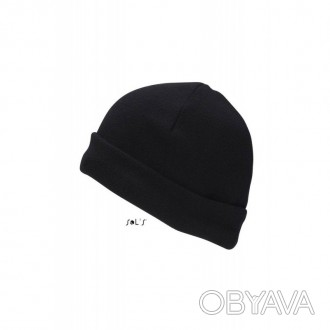 Педставляем вашему вниманию классическую чёрную зимнюю шапку из флиса, простой и. . фото 1