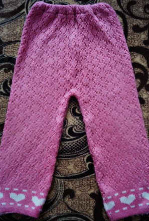 Трикотажный костюм для девочки: штанишки и кофточка. Теплый.
Цвет розовый.
Тка. . фото 5