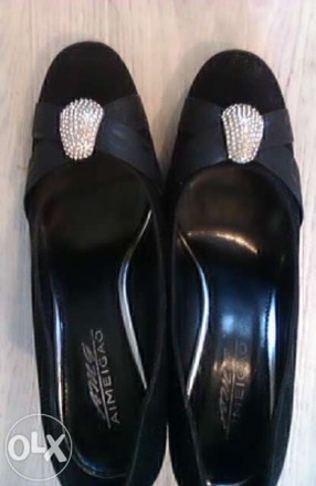 Продам черные туфли 38 размера, на платформе, новые.. . фото 3