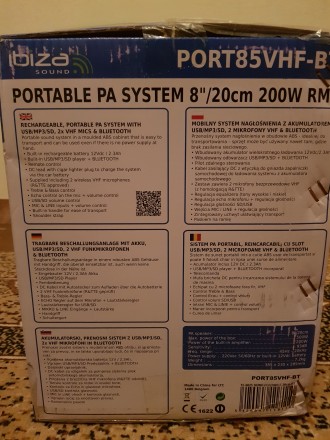 Активная акустическая система Ibiza PORT85VHF-BT c номинальной мощностью 200 Вт . . фото 6