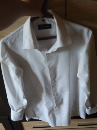 Продам стильну чоловічу рубашку білого кольору стан ідеальний як новий розмір хл. . фото 4