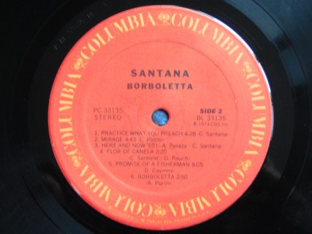 Santana ‎– Borboletta

Label:
Columbia ‎– PC 33135
Format:
Vinyl, LP, Album. . фото 5