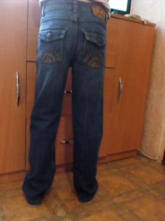 джинсы на девочку 8-9 лет, состояние хорошее без дефектов!. . фото 3