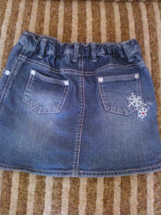 Классная джинсовая юбочка на девочку  3-5 лет, состояние отличное!. . фото 3