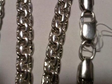 совершено новые изделия из серебра 925 пробы с бирками. вес цепи 47.4 г. ширина . . фото 10
