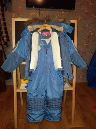 Зимний костюм в отличном состоянии на овчинной подстёжке 
Очень тёплый на капюш. . фото 6