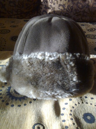 Вот такая себе мужская зимняя теплая шапка-мех искуственный, размер от 56 до 60 . . фото 2