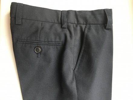 Школьные брюки Next зауженные тёмно-синие.
Размер 8 (рост 128). Полуобхват в по. . фото 3