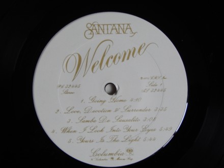 Santana ‎– Welcome

Label:
Columbia ‎– PC 32445
Format:
Vinyl, LP, Album, C. . фото 5