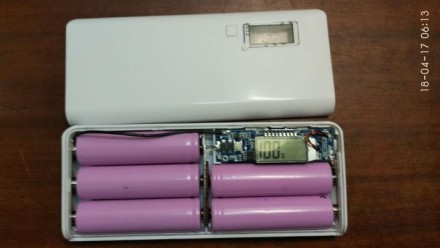 Корпус PowerBank на 5 батареек 18650 в белом цвете. 
Имеется LCD дисплей с подс. . фото 2